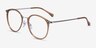 Light Clear Brown Silver AcetateEyeglass Frames from EyeBuyDirect, Angle View