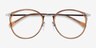 Light Clear Brown Silver AcetateEyeglass Frames from EyeBuyDirect, Closed View