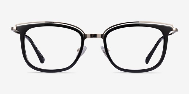 Tonight Black Gold AcetateEyeglass Frames from EyeBuyDirect, Front View