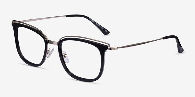 Tonight Black Gold AcetateEyeglass Frames from EyeBuyDirect, Angle View