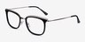 Tonight Black Gold AcetateEyeglass Frames from EyeBuyDirect, Angle View
