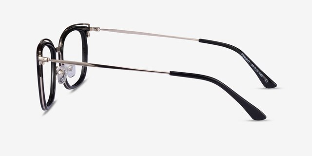 Tonight Black Gold AcetateEyeglass Frames from EyeBuyDirect, Side View