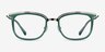 Tonight Clear Green Gold AcétateMontures de lunettes de vue d'EyeBuyDirect, Vue de Face