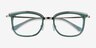 Tonight Clear Green Gold AcétateMontures de lunettes de vue d'EyeBuyDirect, Vue Rapprochée