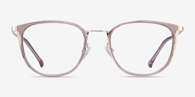 Midland Clear Purple Gold AcetateEyeglass Frames from EyeBuyDirect, Front View