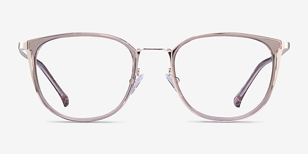 Midland Clear Purple Gold Acetate Eyeglass Frames