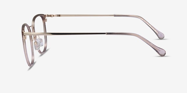 Midland Clear Purple Gold AcetateEyeglass Frames from EyeBuyDirect, Side View