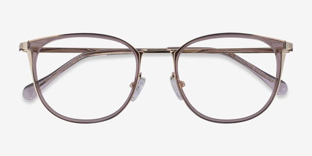 Midland Clear Purple Gold AcetateEyeglass Frames from EyeBuyDirect, Closed View
