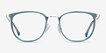 Midland Clear Teal Gold AcetateEyeglass Frames from EyeBuyDirect, Front View