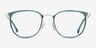 Midland Clear Teal Gold AcetateEyeglass Frames from EyeBuyDirect, Front View