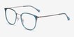 Midland Clear Teal Gold AcetateEyeglass Frames from EyeBuyDirect, Angle View
