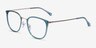 Midland Clear Teal Gold AcetateEyeglass Frames from EyeBuyDirect, Angle View