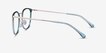 Midland Clear Teal Gold AcetateEyeglass Frames from EyeBuyDirect, Side View