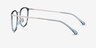 Midland Clear Teal Gold AcetateEyeglass Frames from EyeBuyDirect, Side View