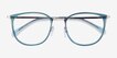Midland Clear Teal Gold AcetateEyeglass Frames from EyeBuyDirect, Closed View