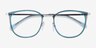 Midland Clear Teal Gold AcetateEyeglass Frames from EyeBuyDirect, Closed View