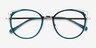Tonic Teal Gold AcetateEyeglass Frames from EyeBuyDirect, Closed View