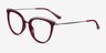 Euphony Burgundy Gold AcetateEyeglass Frames from EyeBuyDirect, Angle View