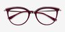 Euphony Burgundy Gold AcetateEyeglass Frames from EyeBuyDirect, Closed View