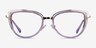 Clarinet Clear Purple Gold AcetateEyeglass Frames from EyeBuyDirect, Front View