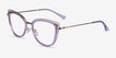 Clarinet Clear Purple Gold AcetateEyeglass Frames from EyeBuyDirect, Angle View