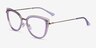 Clarinet Clear Purple Gold AcetateEyeglass Frames from EyeBuyDirect, Angle View