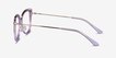 Clarinet Clear Purple Gold AcetateEyeglass Frames from EyeBuyDirect, Side View