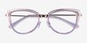 Clarinet Clear Purple Gold AcetateEyeglass Frames from EyeBuyDirect, Closed View