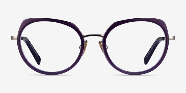 Lonsdale Clear Purple Light Gold Acetate Eyeglass Frames