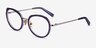 Lonsdale Clear Purple Light Gold AcetateEyeglass Frames from EyeBuyDirect, Angle View