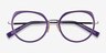 Lonsdale Clear Purple Light Gold AcetateEyeglass Frames from EyeBuyDirect, Closed View