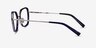 Bourdon Blue Tortoise Silver AcetateEyeglass Frames from EyeBuyDirect, Side View