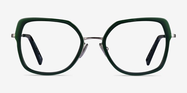 Bourdon Green Silver Acétate Montures de lunettes de vue