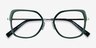 Bourdon Green Silver AcetateEyeglass Frames from EyeBuyDirect, Closed View