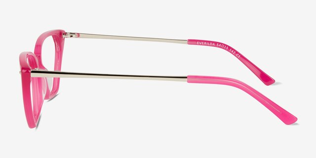 Everilda Pink AcetateEyeglass Frames from EyeBuyDirect, Side View