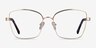 Beginning Gold Floral AcetateEyeglass Frames from EyeBuyDirect, Front View