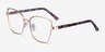 Beginning Gold Floral AcetateEyeglass Frames from EyeBuyDirect, Angle View