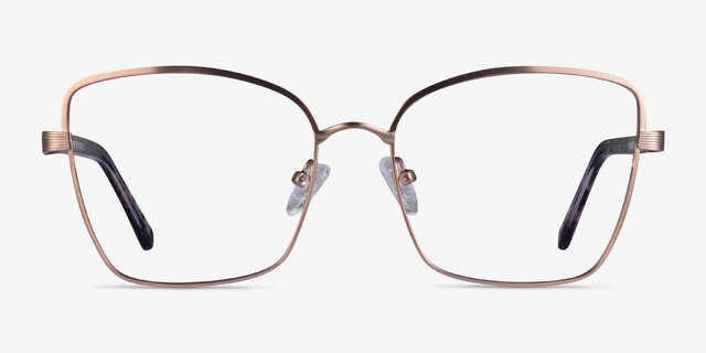 Beginning Rose Gold Floral AcetateEyeglass Frames from EyeBuyDirect, Front View