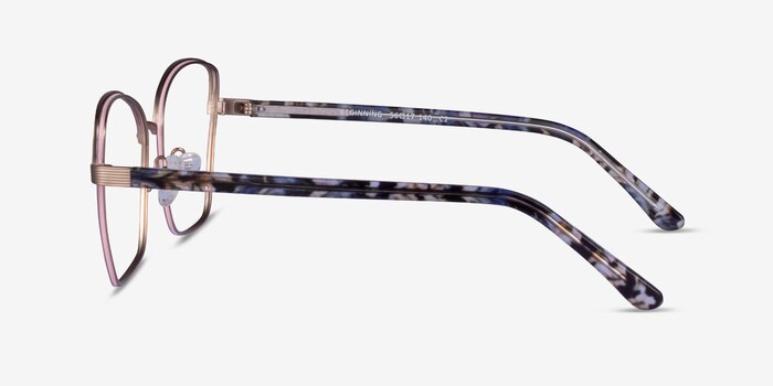 Beginning Rose Gold Floral Acetate Eyeglass Frames from EyeBuyDirect