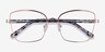 Beginning Rose Gold Floral AcetateEyeglass Frames from EyeBuyDirect, Closed View