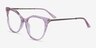 Carolina Clear Pink AcetateEyeglass Frames from EyeBuyDirect, Angle View