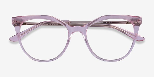 Carolina Clear Pink AcetateEyeglass Frames from EyeBuyDirect, Closed View