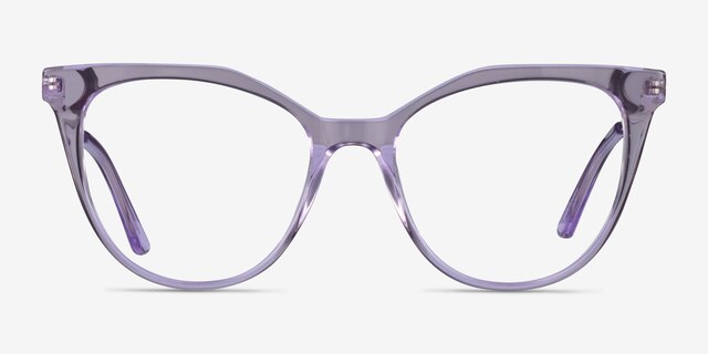 Carolina Clear Purple AcetateEyeglass Frames from EyeBuyDirect, Front View