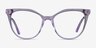 Carolina Clear Purple AcetateEyeglass Frames from EyeBuyDirect, Front View