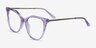 Carolina Clear Purple AcetateEyeglass Frames from EyeBuyDirect, Angle View