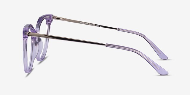 Carolina Clear Purple AcetateEyeglass Frames from EyeBuyDirect, Side View