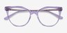 Carolina Clear Purple AcetateEyeglass Frames from EyeBuyDirect, Closed View