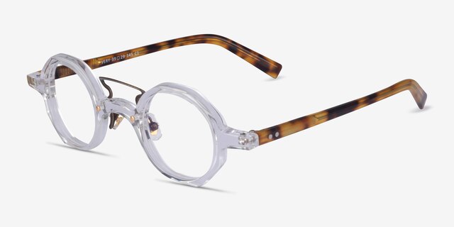 Very Clear Tortoise AcetateEyeglass Frames from EyeBuyDirect, Angle View