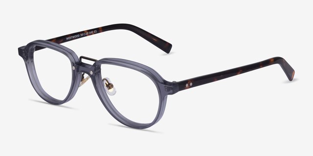 Westwood Gray Tortoise AcétateMontures de lunettes de vue d'EyeBuyDirect, Vue d'Angle