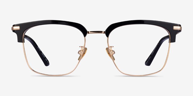 Actor Black Gold AcetateEyeglass Frames from EyeBuyDirect, Front View